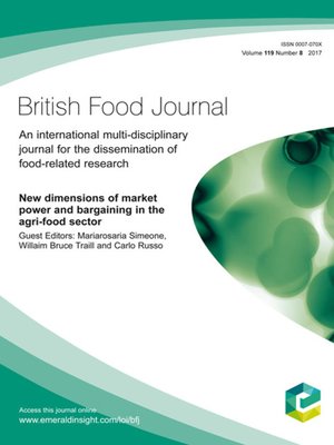 cover image of British Food Journal, Volume 119, Number 8